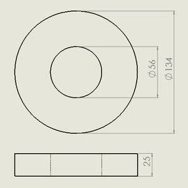 comprar Ímã de anel circular permanente 150mm altamente magnético x 100mm x 25mm da ferrite online manufacture